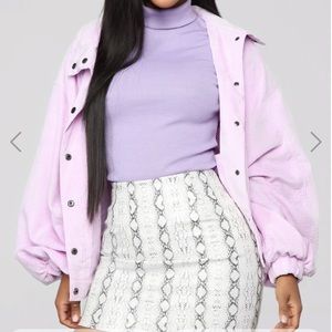 Fashion Nova Purple Oversized Jacket
